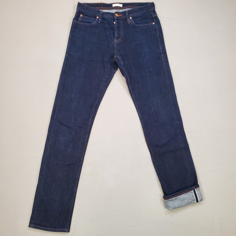 Unbranded Brand Selvedge Jeans UB122 Mens 30x31 Skinny 11 oz Blue Stretch Denim
